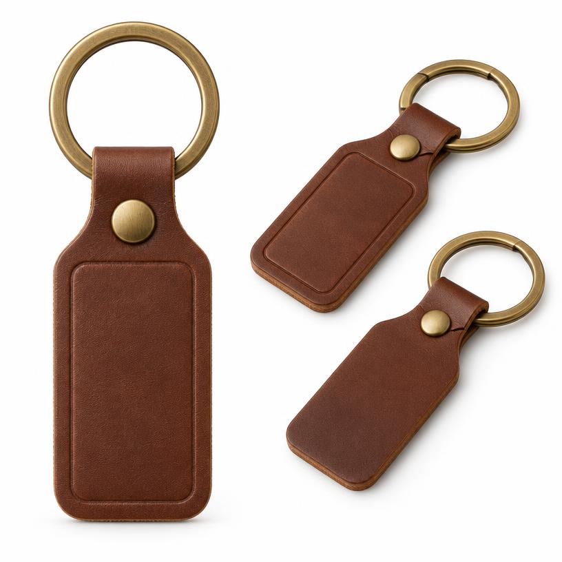 Leather Keychains, Genuine or PU Leather