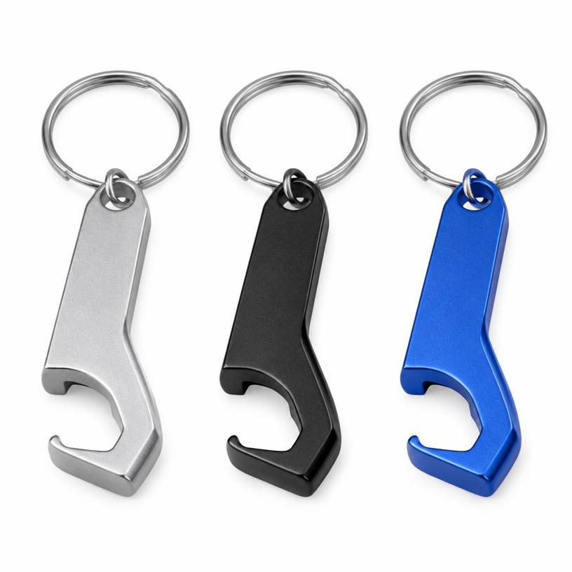Bottle Opener Keychains, Anodized Aluminum