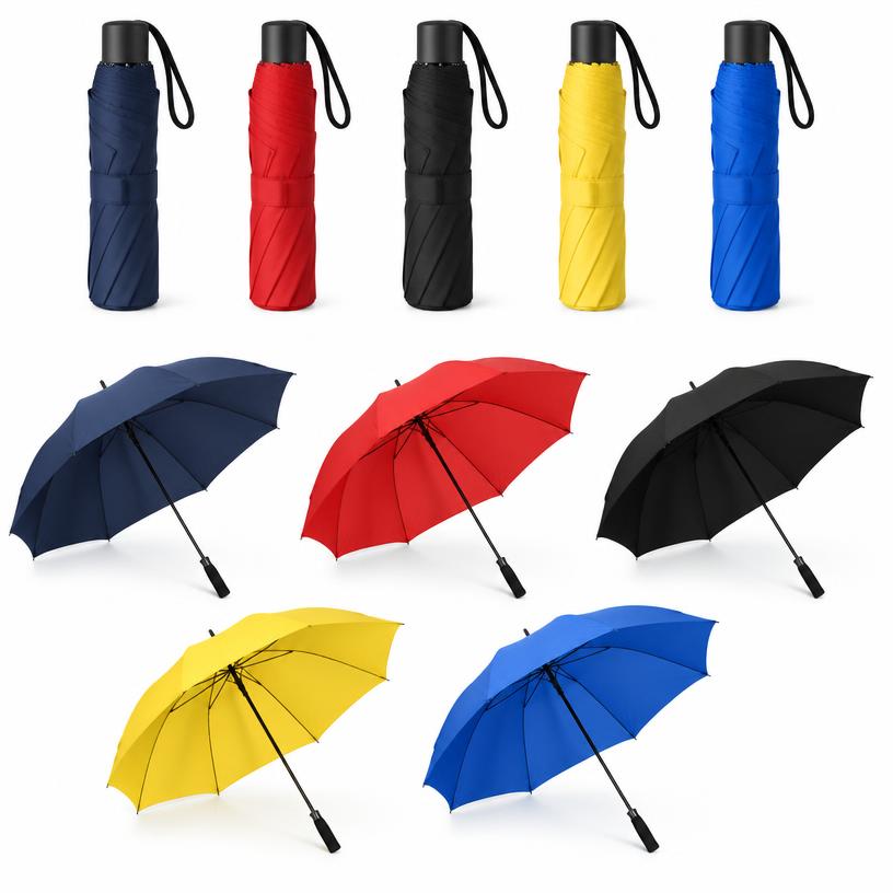 Custom Umbrellas, Pongee Fabric, Fiberglass Ribs