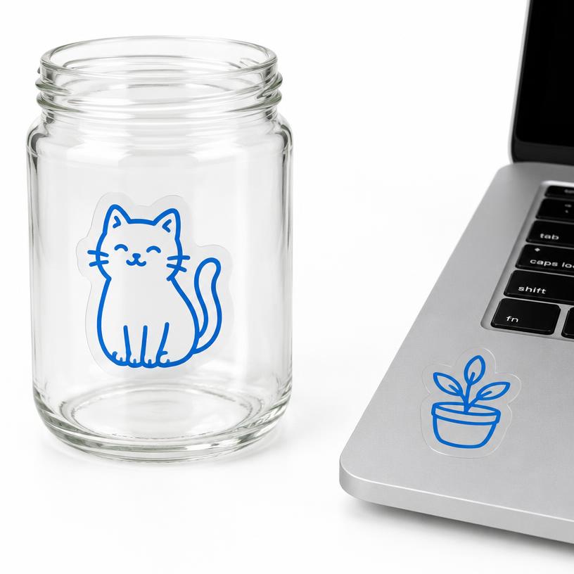 Clear Transparent Stickers, Clear Vinyl