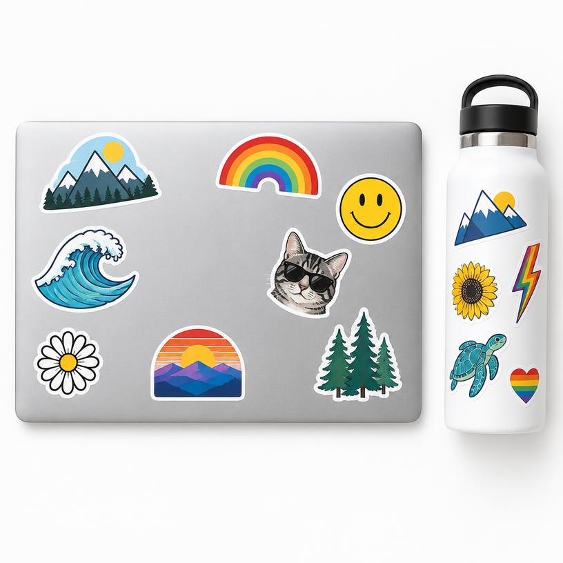 Bumper and Laptop Stickers, Heavy-Duty Vinyl
