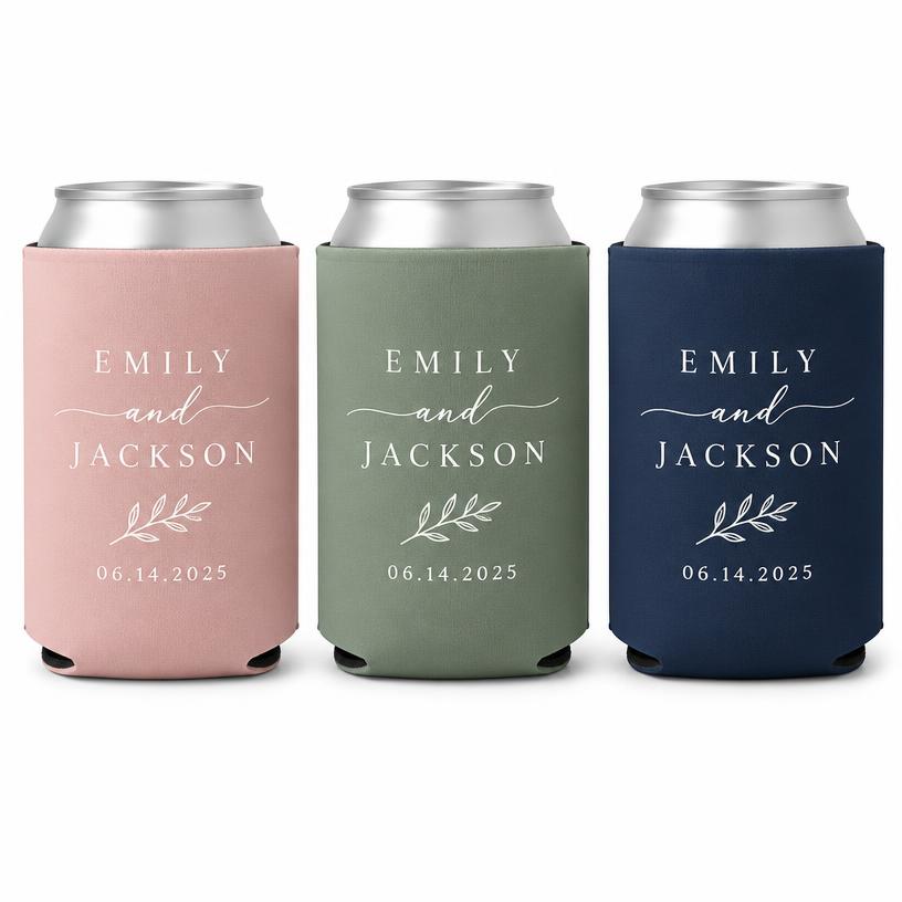Wedding Can Koozies, Neoprene or Foam