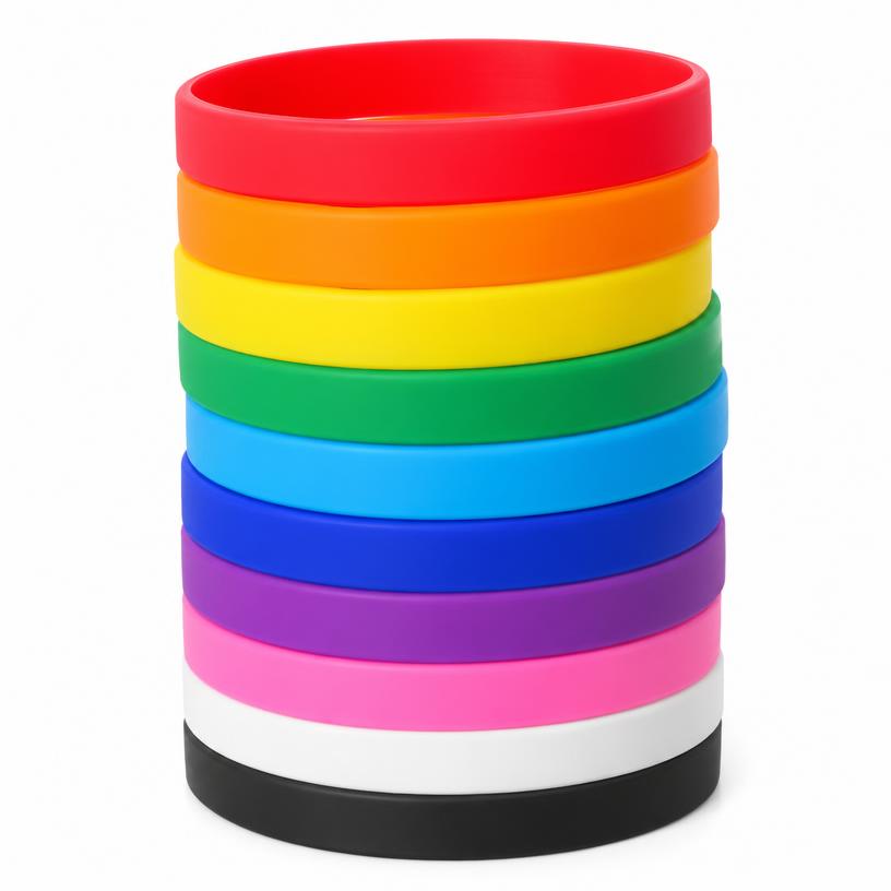 Silicone Wristbands, 100% Silicone