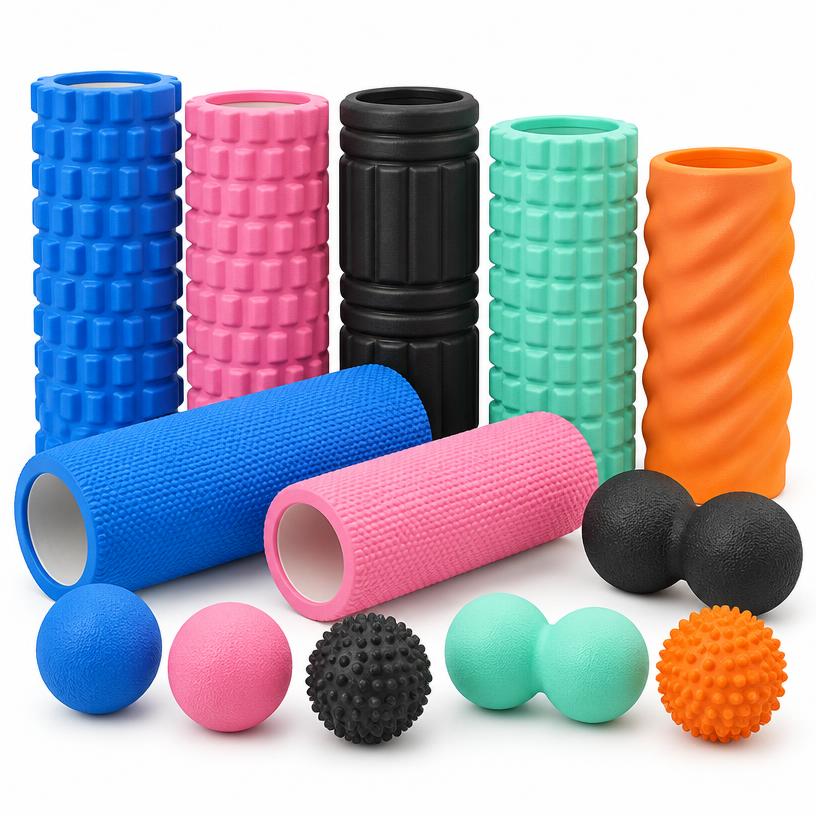 Recovery Foam Rollers and Massage Balls, EVA Foam, TPE